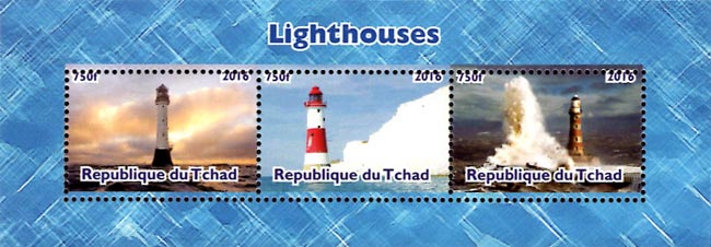 Chad 2016 Lighthouses Architecture 3v Mint Souvenir Sheet S/S.