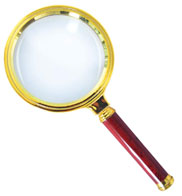 Magnifying Glass with Removable Antique Mahogany Handle