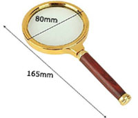 Magnifying Glass with Removable Antique Mahogany Handle