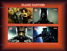 Madagascar 2018 Black Panther Marvel 4v Mint Souvenir Sheet S/S.