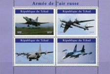 Chad 2019 Russian Aviation Military Aircraft 4v Mint Souvenir Sheet S/S.