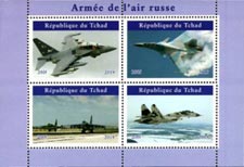 Chad 2019 Russian Military Aviation Aircraft 4v Mint Souvenir Sheet S/S.