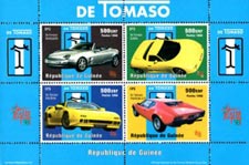 Guinea 1998 De-Tomaso Cars Italia'98 4v Mint Souvenir Sheet S/S.