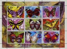 Somalia 2000 Butterfly Moth 9v Mint Full Sheet.