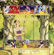 Chad 2017 Snow White, Walt Disney Cartoons 6v Mint Souvenir Sheet S/S.