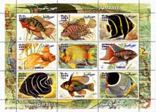Somalia 1999 Sea Fishes Marine Life 9v Mint Full Sheet.