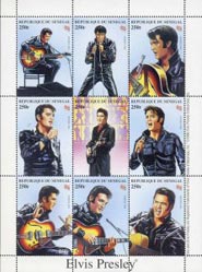 Senegal 1998 Elvis Presley Singer Musician 9v Mint Full Sheet.