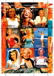Madagascar 1999 Marilyn Monroe Hollywood Actress Singer 9v Mint Full Sheet.