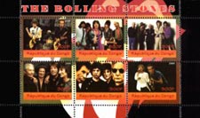 Congo 2009 Rolling Stones Singers Music 6v Mint Souvenir Sheet S/S.