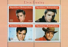 Madagascar 2019 Elvis Presley Singer Music 4v Mint Souvenir Sheet S/S.