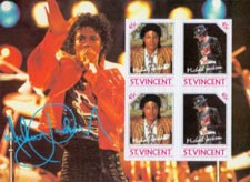 St. Vincent IMPERF. 1984 Michael Jackson 45c Music Pop Singer Dancer 4v Mint S/S.