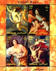 Somalia 2004 Nude Paintings Guido Reni 4v Mint Souvenir Sheet S/S.