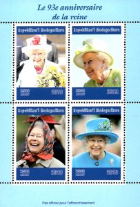 Madagascar 2019 93rd Birth Anniv. of Queen Elizabeth II Royal Family 4v Mint Souvenir Sheet.