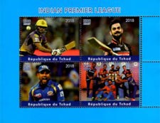 Chad 2018 IPL Cricket Sports 4v Mint Souvenir Sheet S/S.