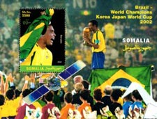 Somalia 2002 World Cup Football Sports 1v Mint Souvenir Sheet S/S.